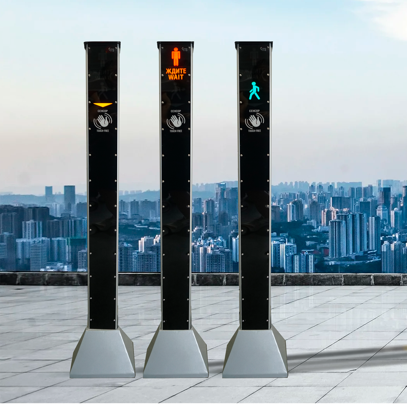 Табло вызывное пешеходное ТВП-АТ - индикационное сенсорное (1300 мм)